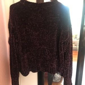 softest plum sweater